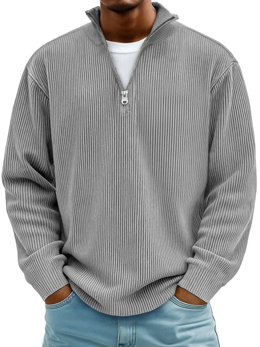 Alec - Maglione a righe con zip
