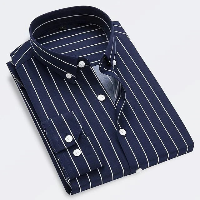 Ervino - Camicia a righe slim-fit in cotone