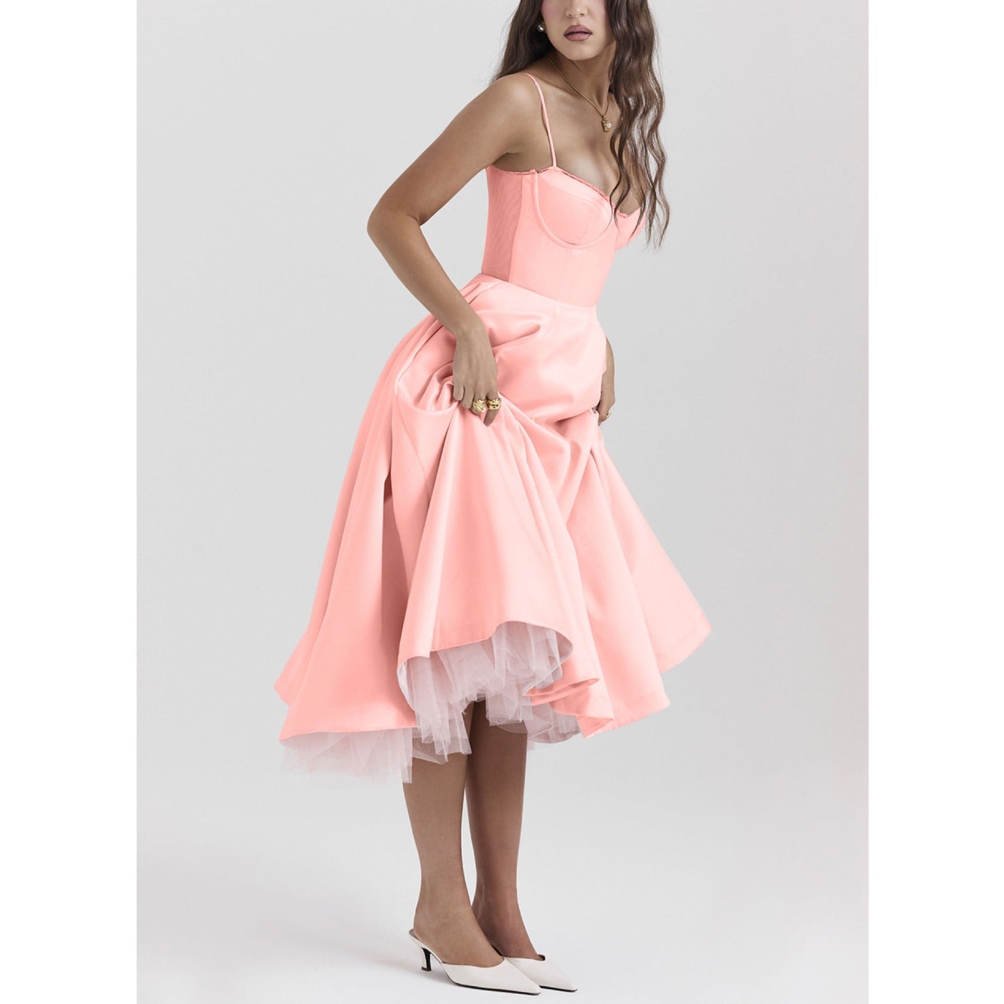 Alenya - Abito Midi in Tulle High-Low
