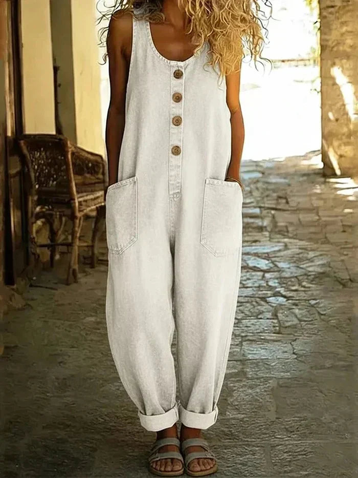 Talena - Salopette comoda con lavaggio vintage