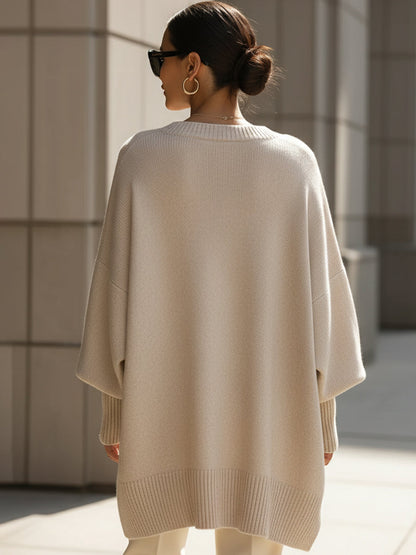 Lucille - Maglione over-size con scollo rotondo