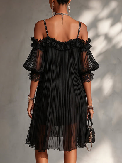 Vittoria - Abito Minigonna in Chiffon senza Spalline