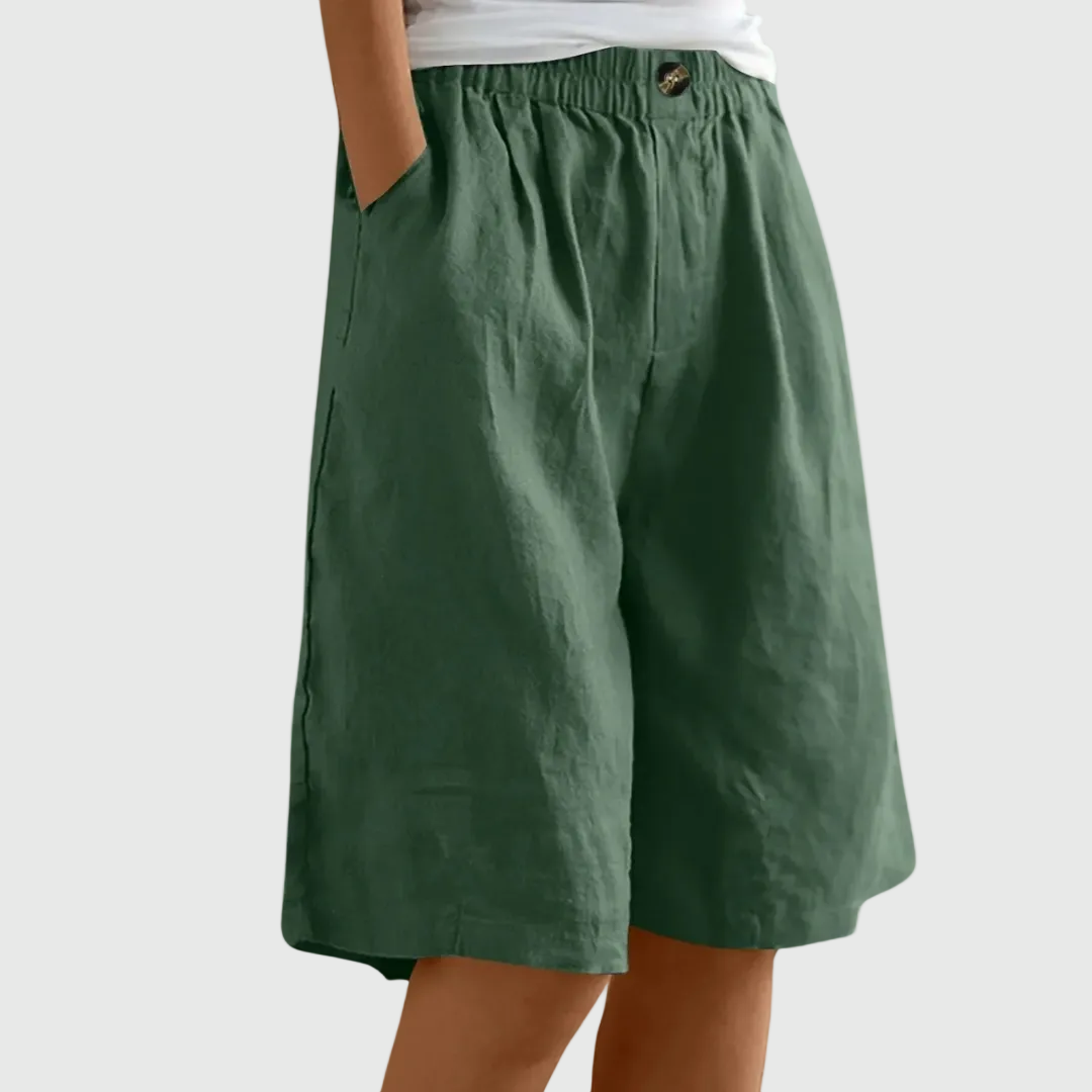 Vianne - Bermuda larghi con cintura elastica