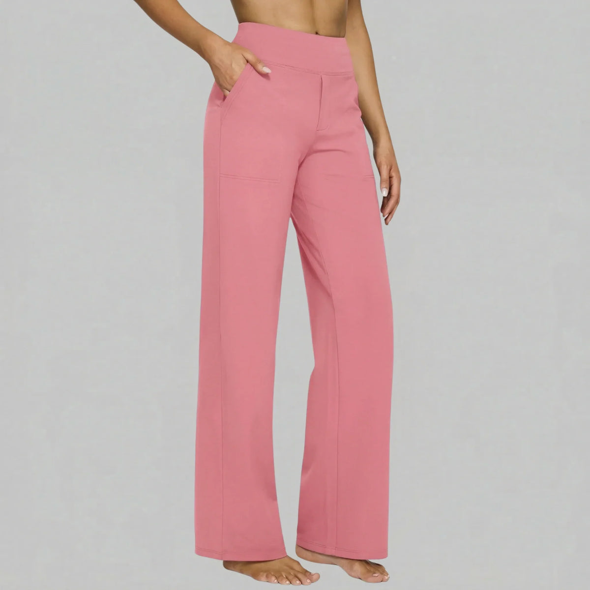 Klara - Pantaloni Stretch a Vita Alta con Tasche
