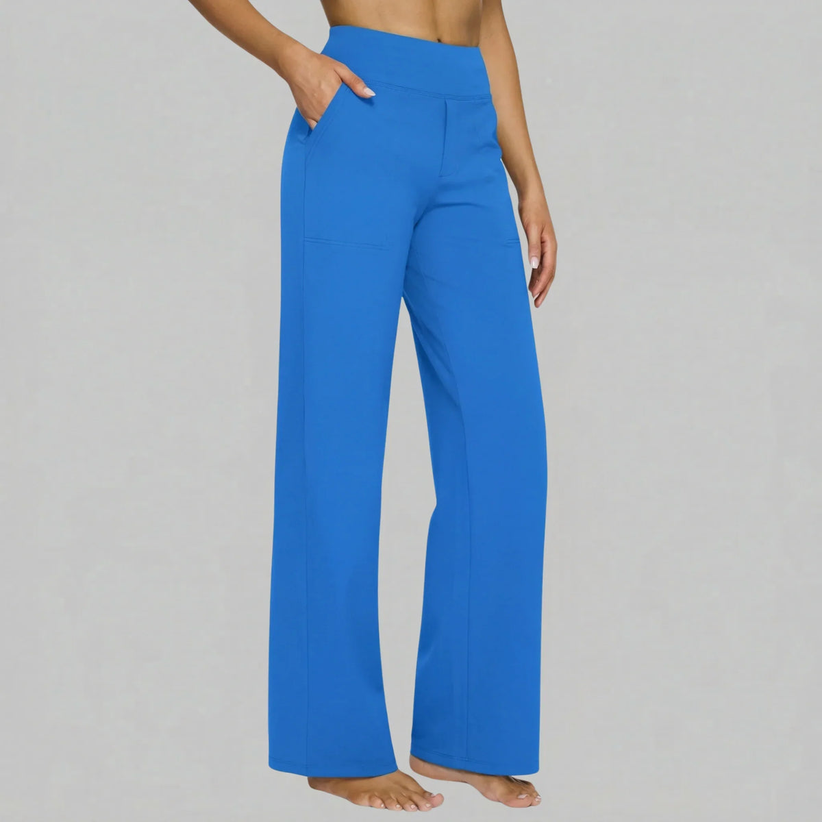 Klara - Pantaloni Stretch a Vita Alta con Tasche
