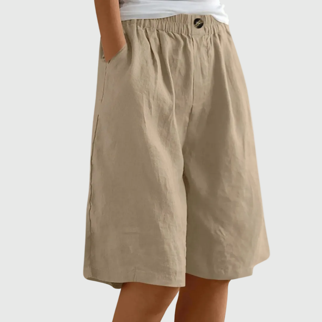 Vianne - Bermuda larghi con cintura elastica