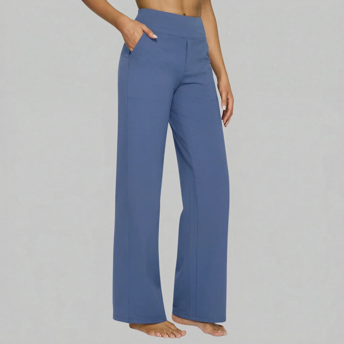 Klara - Pantaloni Stretch a Vita Alta con Tasche