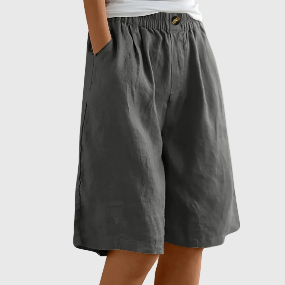 Vianne - Bermuda larghi con cintura elastica