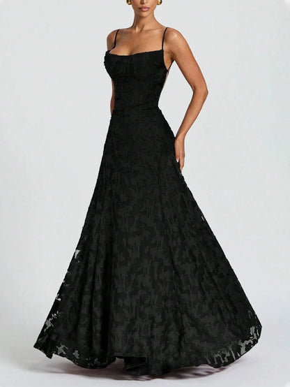 Lysandra - Abito Maxy in Pizzo Scolpito