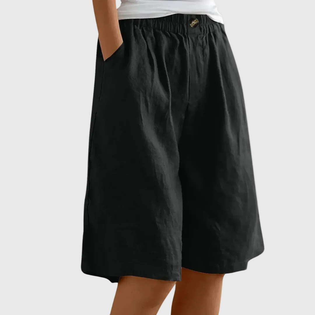 Vianne - Bermuda larghi con cintura elastica