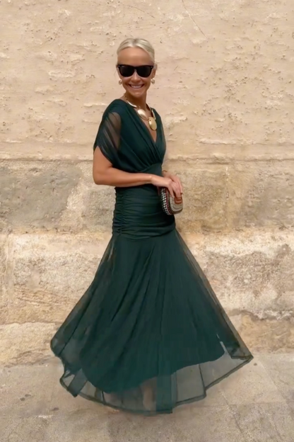 Aveline - Abito maxi aderente con scollo a V