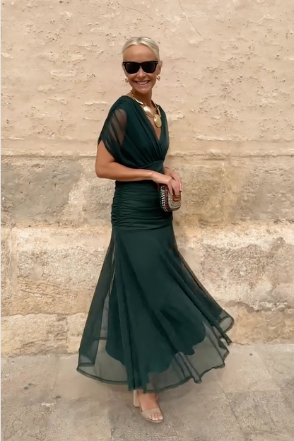 Aveline - Abito maxi aderente con scollo a V