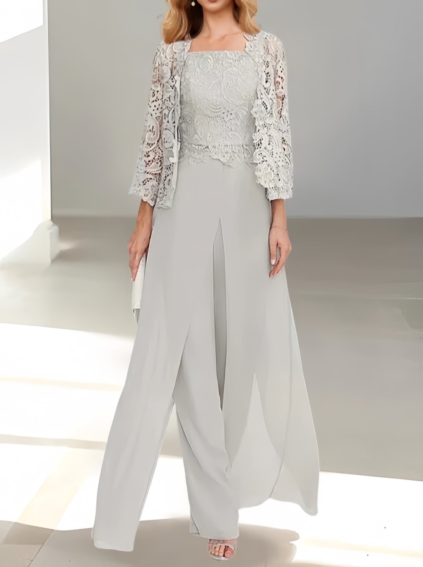 Aurette - Completo Pantaloni in Chiffon