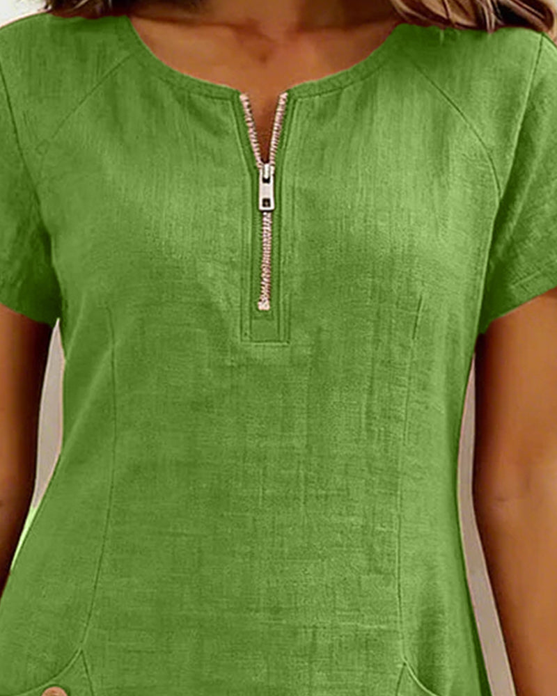 Lina - Abito A-Line in Cotone e Lino