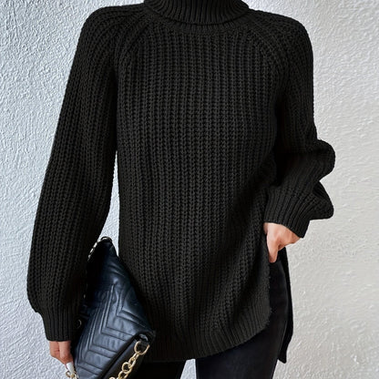Lysette - Maglione a raglan con collo alto