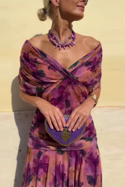 Aveline - Abito maxi aderente con scollo a V