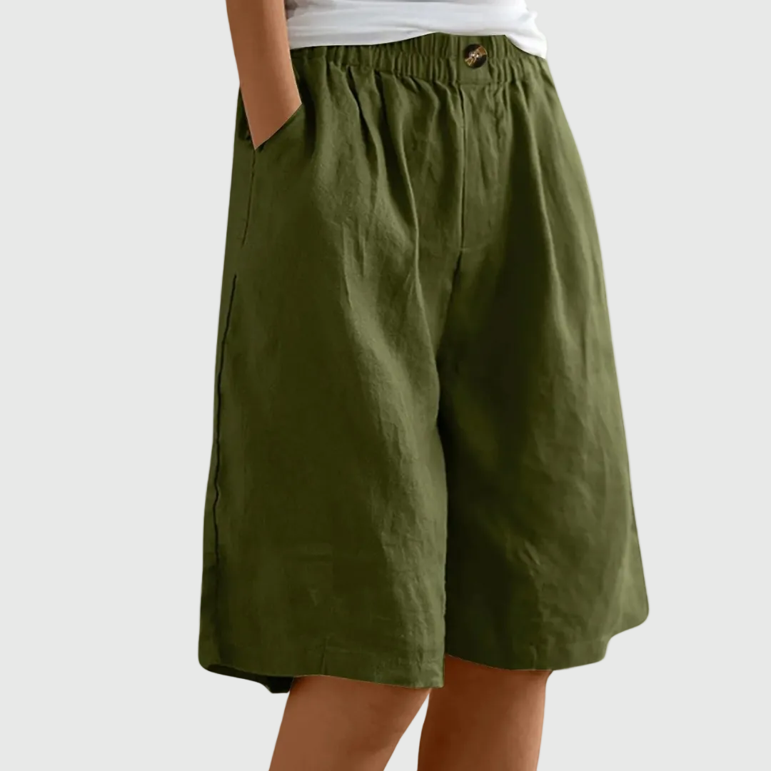 Vianne - Bermuda larghi con cintura elastica