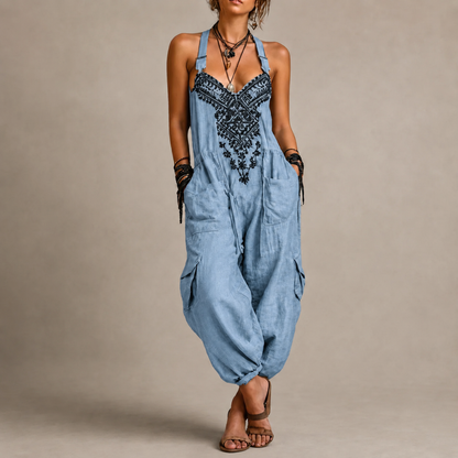 Darla - Salopette Boho Ricamata