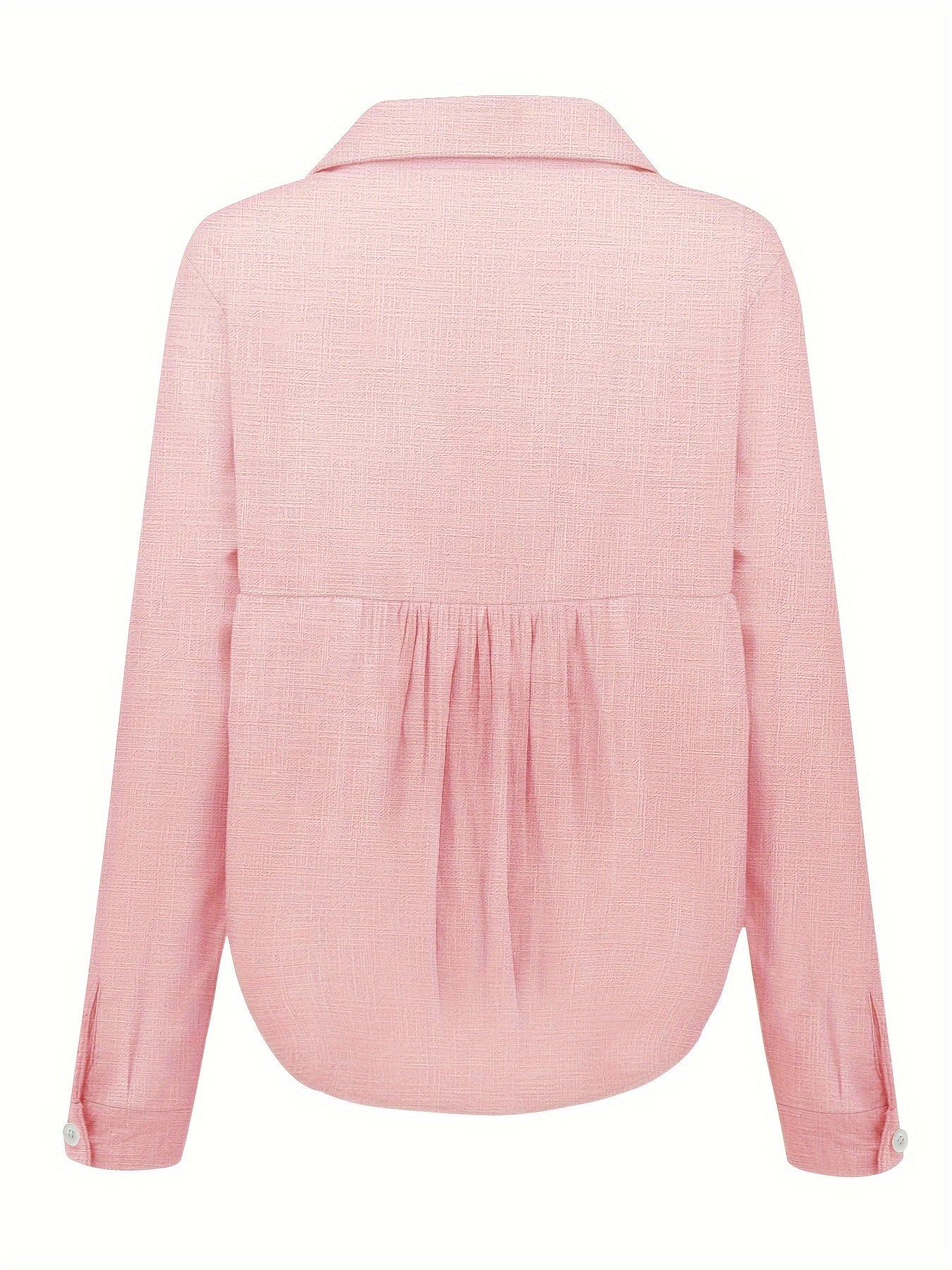 Elowen - Blusa a maniche lunghe con revers e frange