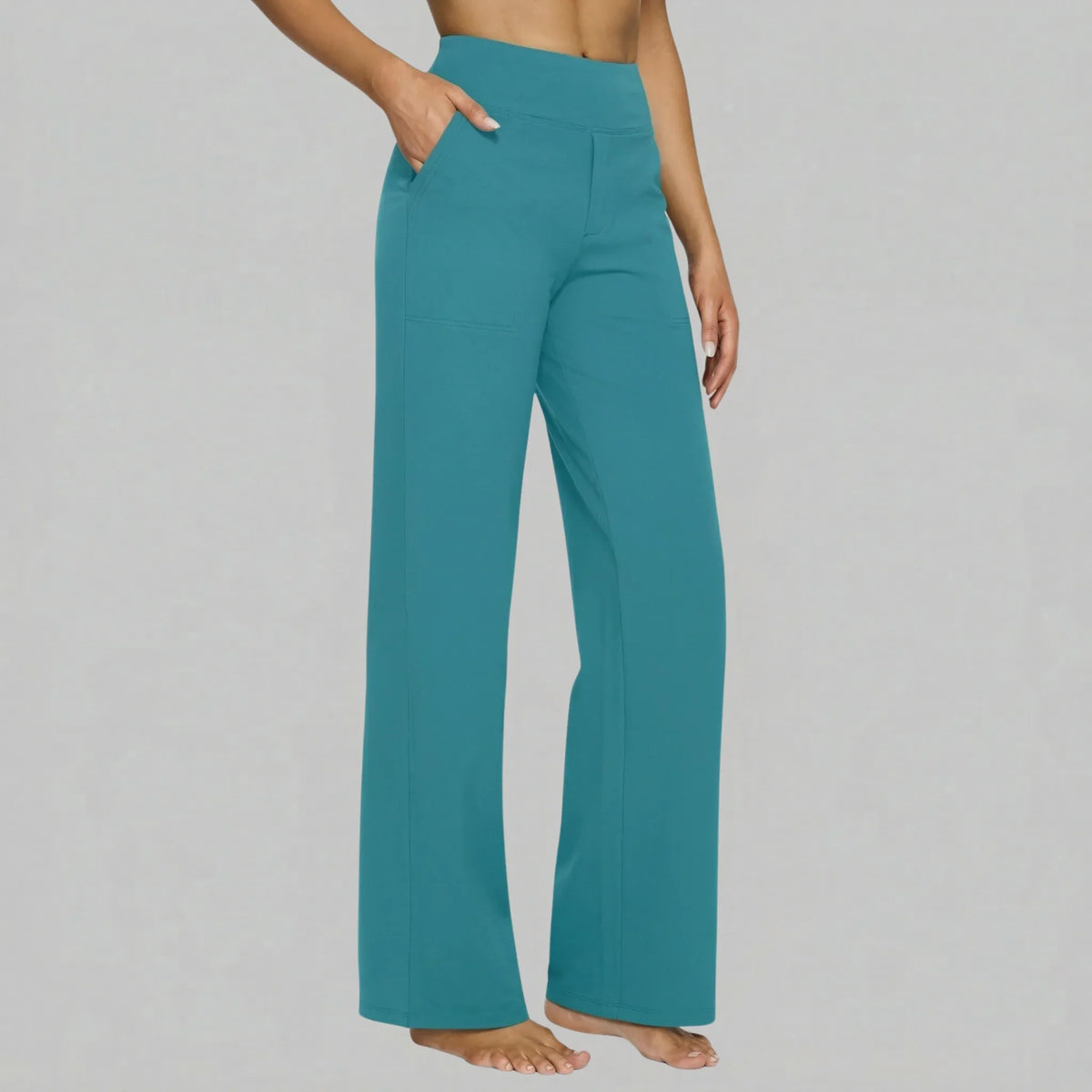 Klara - Pantaloni Stretch a Vita Alta con Tasche