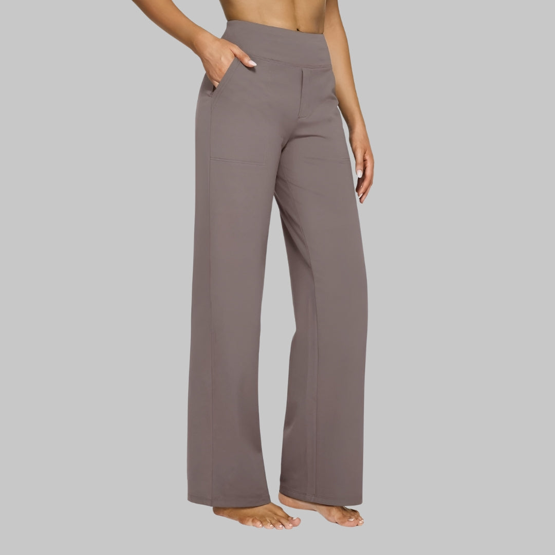 Klara - Pantaloni Stretch a Vita Alta con Tasche
