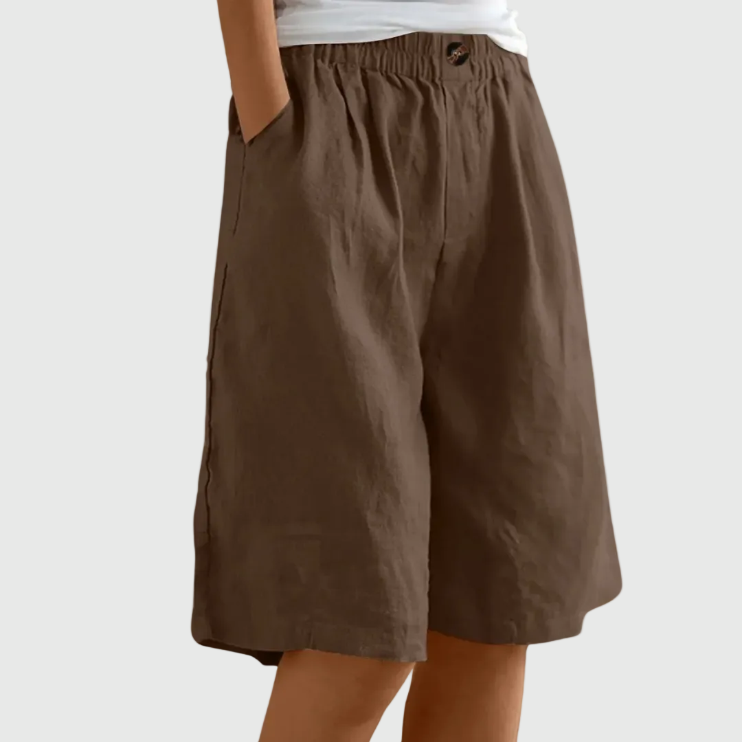 Vianne - Bermuda larghi con cintura elastica