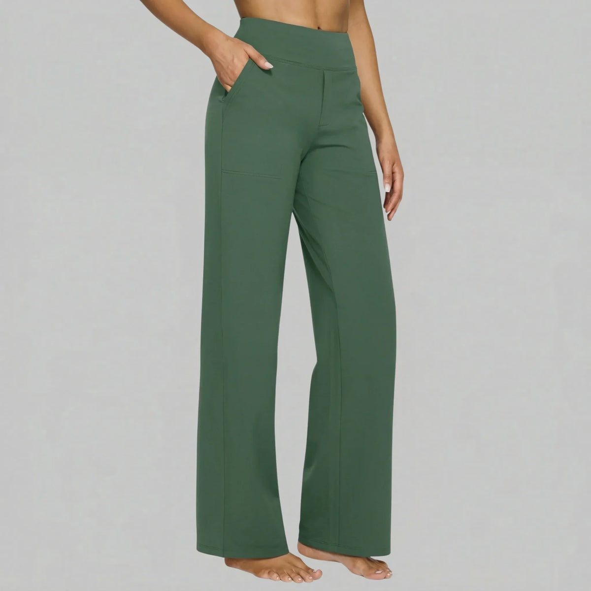 Klara - Pantaloni Stretch a Vita Alta con Tasche