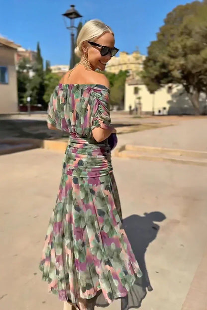 Aveline - Abito maxi aderente con scollo a V