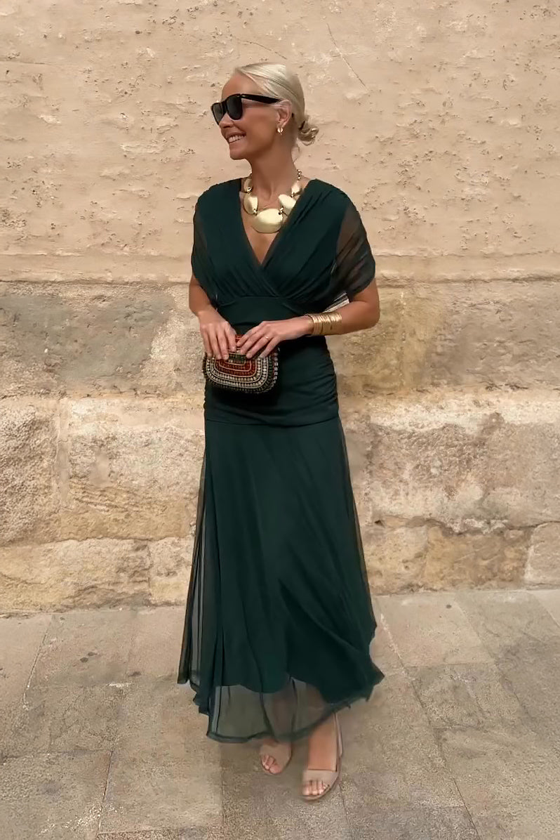 Aveline - Abito maxi aderente con scollo a V