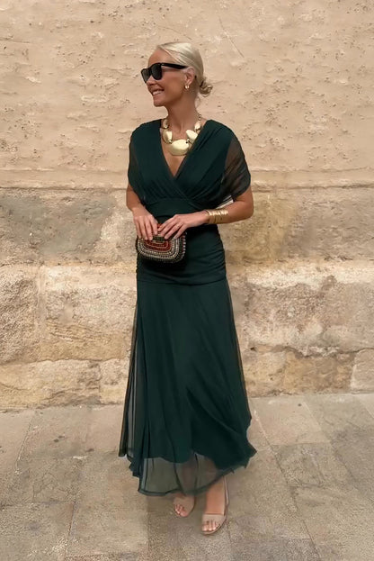 Aveline - Abito maxi aderente con scollo a V