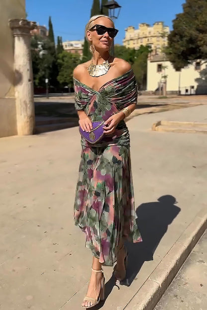 Aveline - Abito maxi aderente con scollo a V