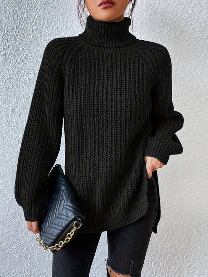 Lysette - Maglione a raglan con collo alto