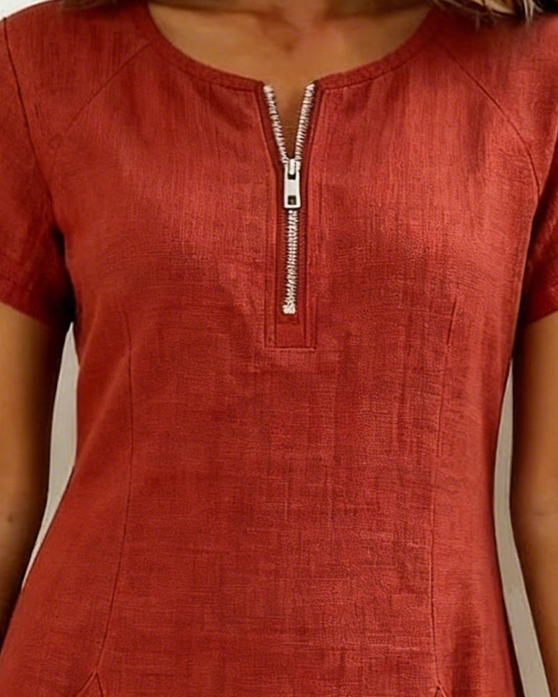 Lina - Abito A-Line in Cotone e Lino