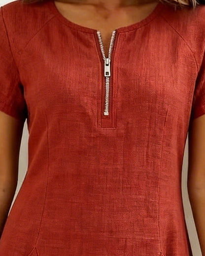 Lina - Abito A-Line in Cotone e Lino