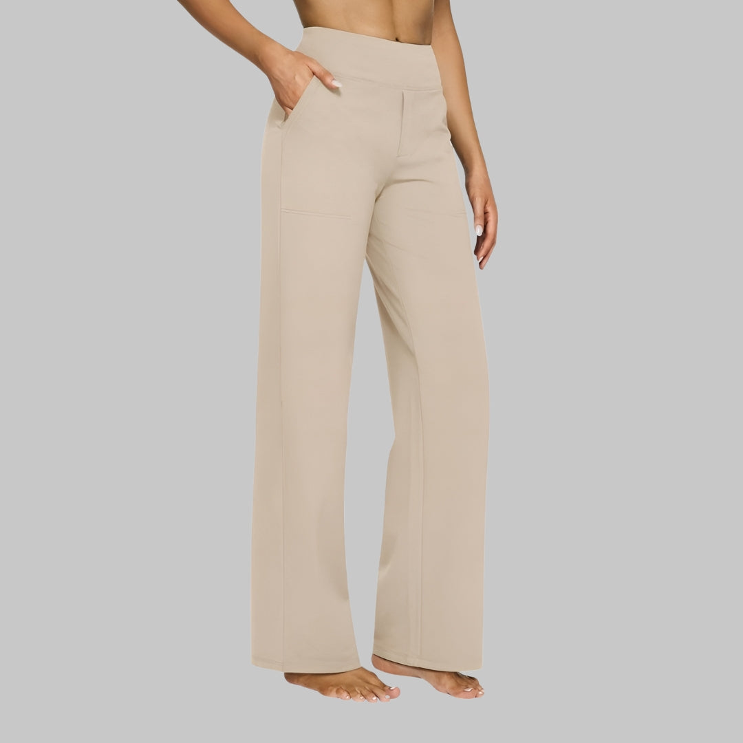 Klara - Pantaloni Stretch a Vita Alta con Tasche