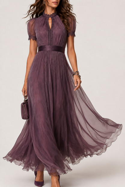 Livara - Abito Maxy in Chiffon Viola