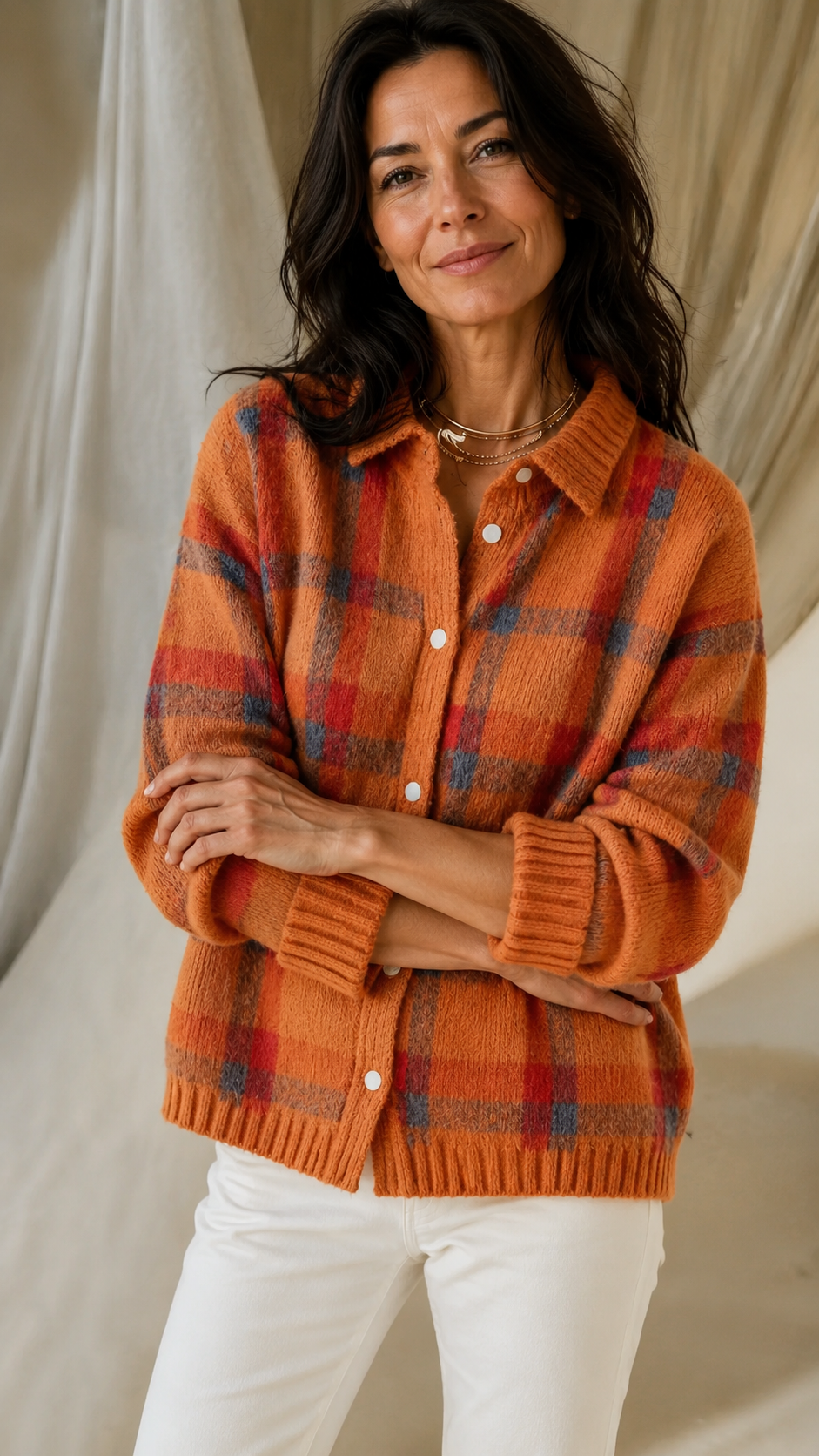 Anna - Cardigan a quadri