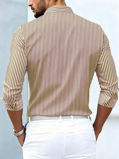 Emerson - Camicia a maniche lunghe con righe vintage