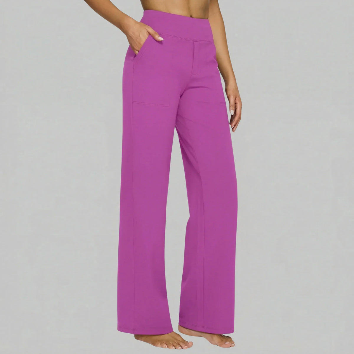 Klara - Pantaloni Stretch a Vita Alta con Tasche