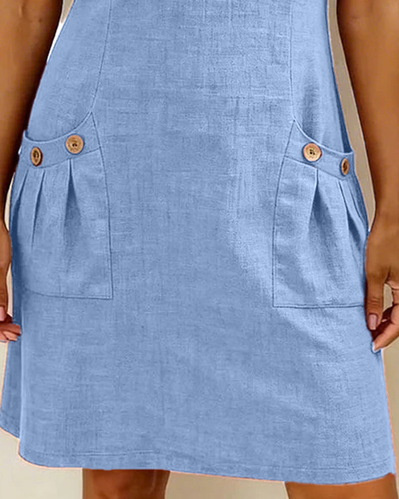 Lina - Abito A-Line in Cotone e Lino