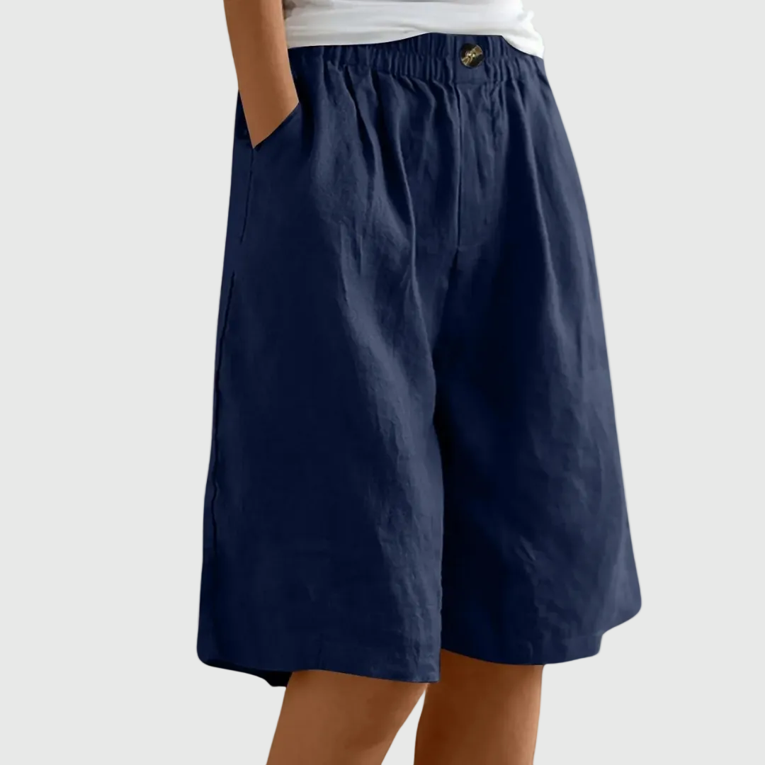 Vianne - Bermuda larghi con cintura elastica