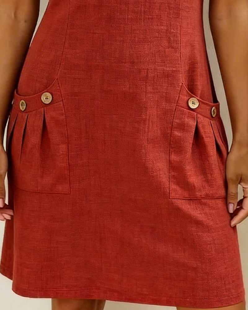Lina - Abito A-Line in Cotone e Lino
