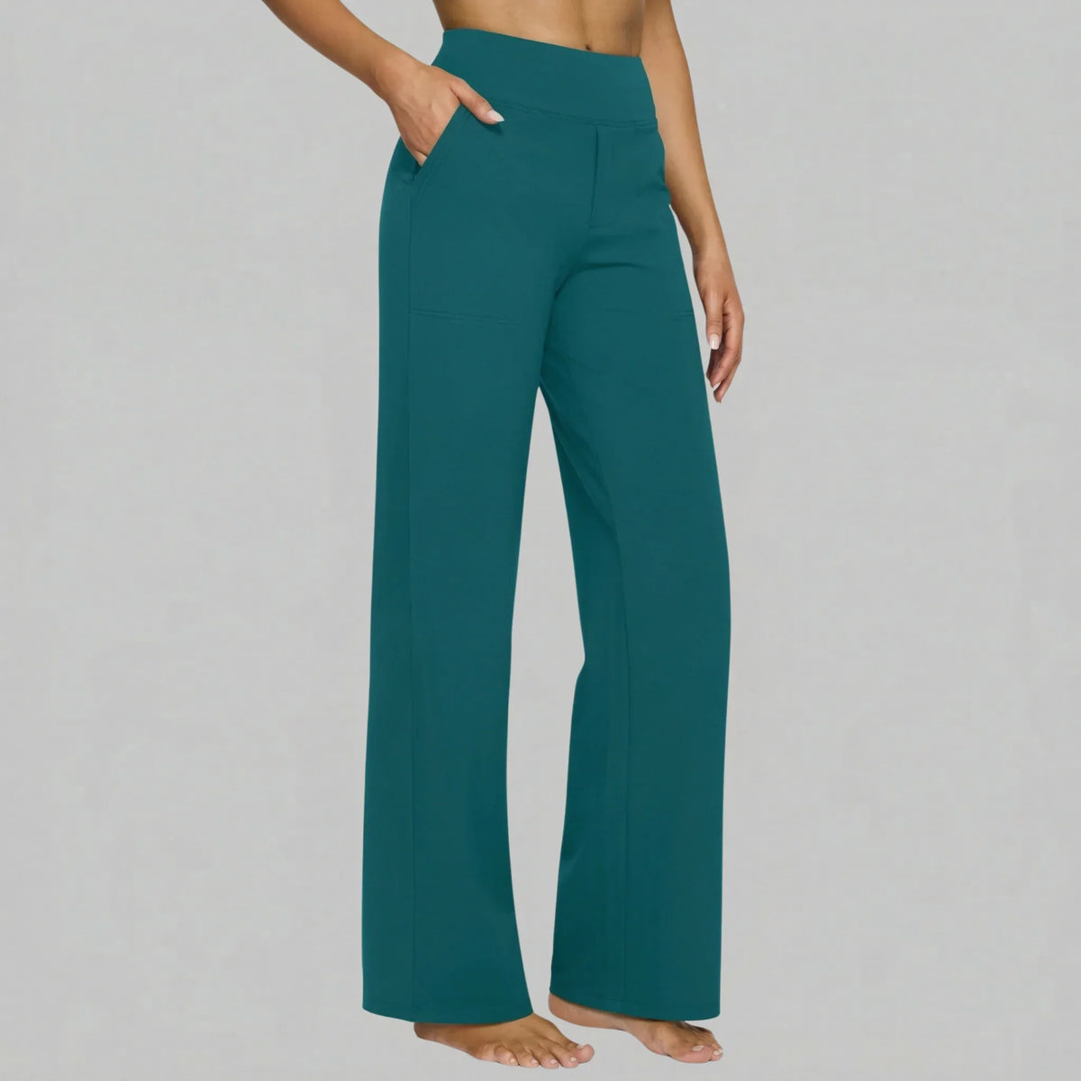 Klara - Pantaloni Stretch a Vita Alta con Tasche