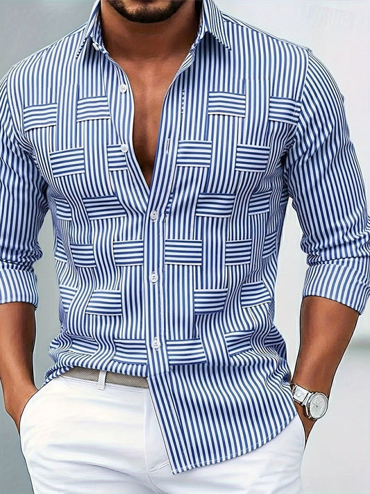 Emerson - Camicia a maniche lunghe con righe vintage