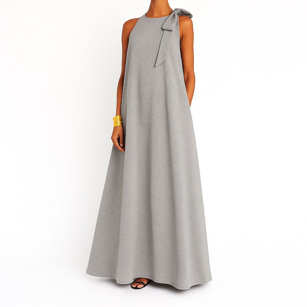 Fiorena - Maxidress con fiocco sulla spalla