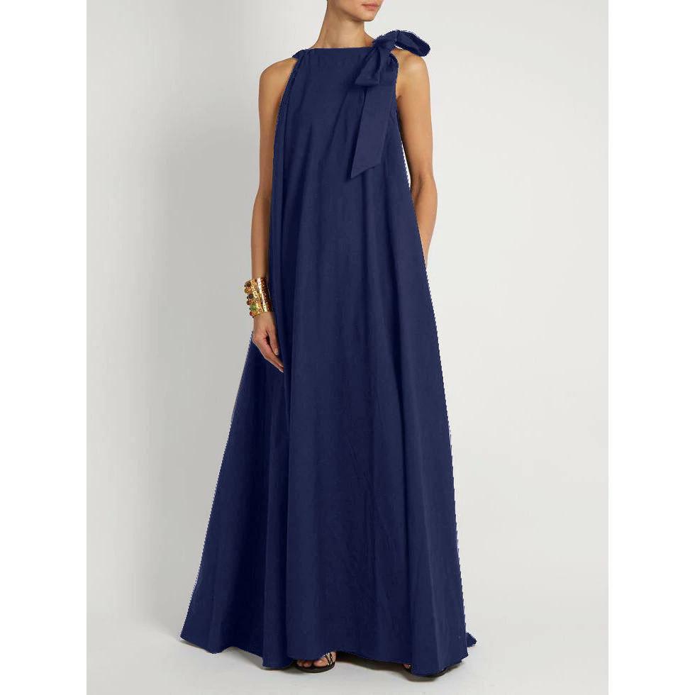Fiorena - Maxidress con fiocco sulla spalla