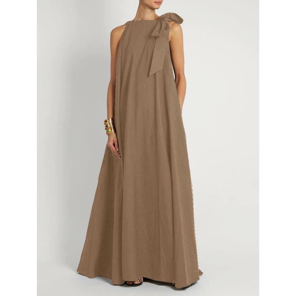 Fiorena - Maxidress con fiocco sulla spalla