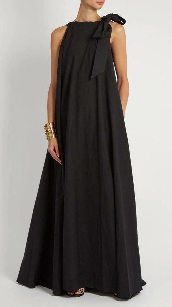 Fiorena - Maxidress con fiocco sulla spalla