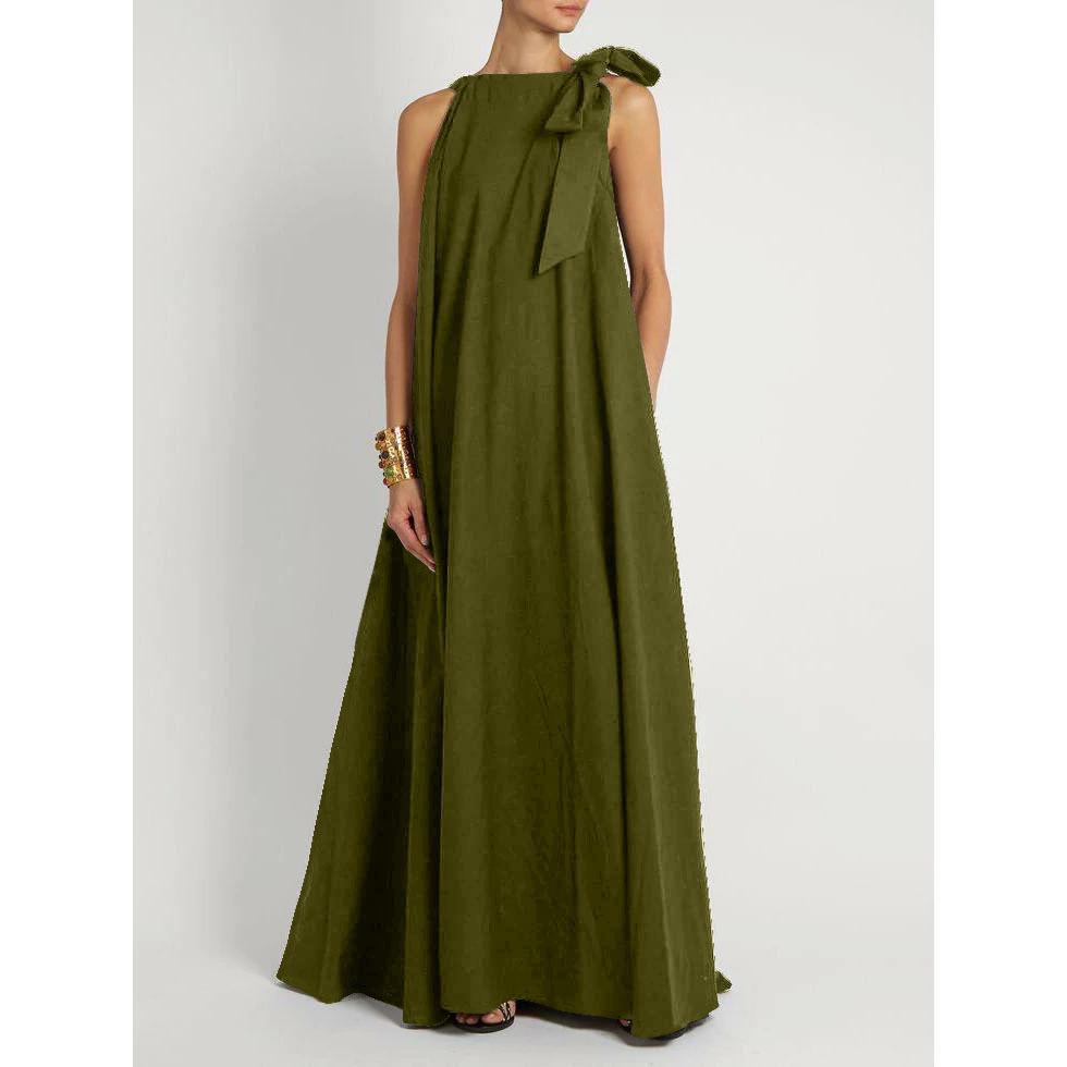 Fiorena - Maxidress con fiocco sulla spalla