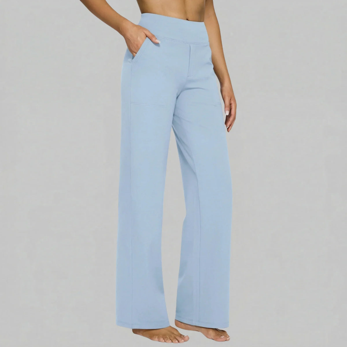 Klara - Pantaloni Stretch a Vita Alta con Tasche